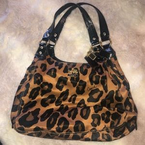 COACH Madison Ocelot Leopard Maggie Hobo Bag